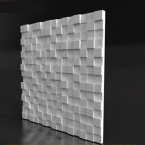 Стеновая 3D панель изготовлена из гипса.